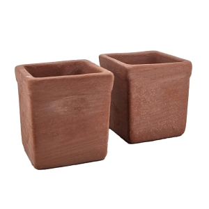 Terracotta pots, large, 2 pieces